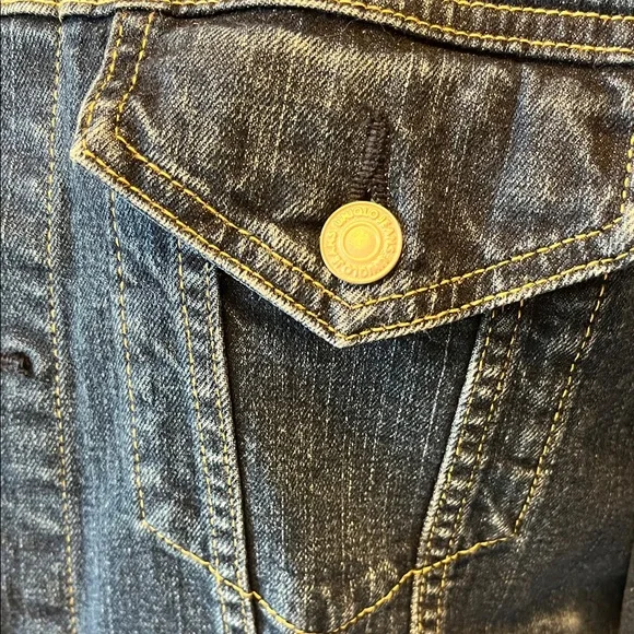 Uniqlo Dark Blue Denim Jacket Like New Size Small - Picture 3 of 13